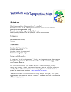 Watersheds with Topographical Maps