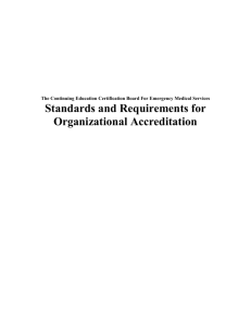 Requirements for Organizations Accredited by the Continuing