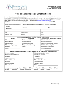 Endocrinologist Enrollment Form