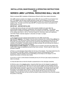 LMBV (lateral reducing ball valve) Installation & Maintenance