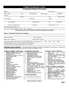 New Patient Intake Form with Consent & Pain Drawing