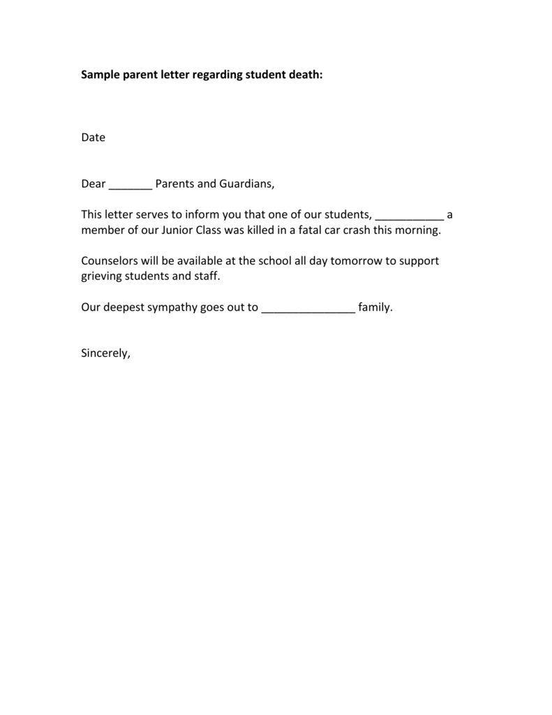 Letter Of Support From Parent from s3.studylib.net