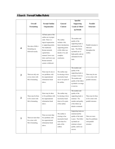 The Great Gatsby - Comparison/Contrast Formal Outline Rubric