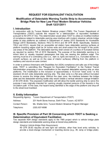 Modification of Detectable Warning Tactile Strip to Accommodate