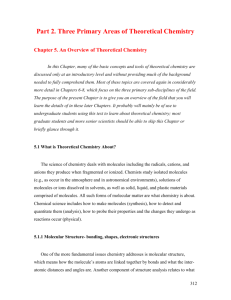 Chapter 5. An Overview of Theoretical Chemistry