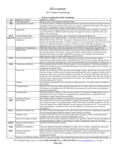 Workers Compensation Claims Terminology