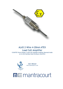 ATEX 2 wire 4-20mA Strain Gauge or Load Cell