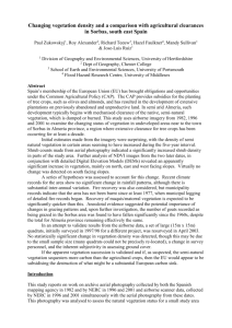 Changing vegetation density in Almeria Province, south east Spain