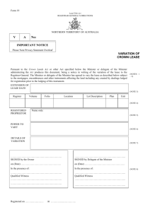 FORM 46 - Northern Territory Government
