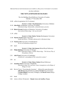 2001 Royal Holloway One Day Programme and abstracts