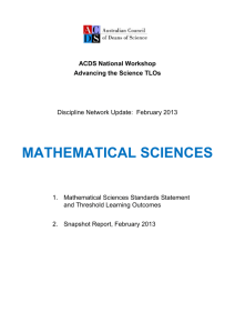 mathematical sciences - ACDS Teaching and Learning Centre