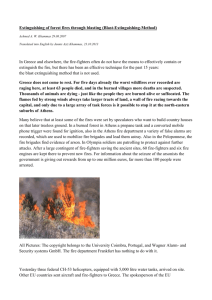 Extinguishing of forest fires through blasting