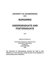 Under Graduate and Post Graduate Booklet