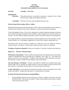 Part-Time Job Description WESTERN OKLAHOMA STATE
