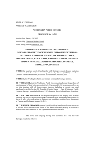Ordinance 15-595 Authorizing the purchase of immovable property