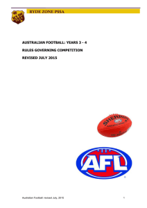 AFL Years 3-4 July 2015