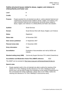 20357 Outline structural issues related to abuse, neglect