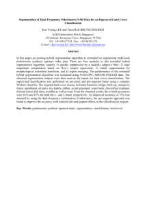 Segmentation of Dual-Frequency Polarimetric SAR Data for an I