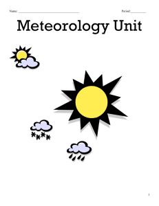 Meteorology Unit - Hamburg Central School District