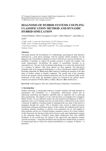 Diagnosis of Hybrid Systems Coupling Classification Method and