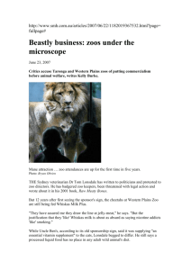 Beastly Business: Zoos under the microscope