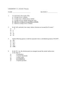CHEMISTRY 111, EXAM 3 Practice NAME: SECTION #: 1. A π (pi