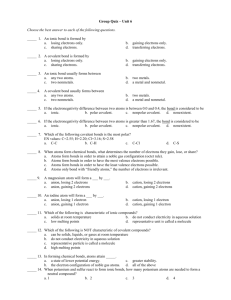 Group Quiz – Unit 6 Choose the best answer to each of the following