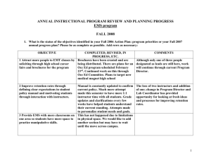 Annual Progress Report - Fall 2008