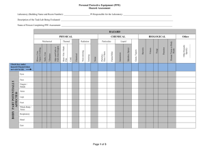 PPE Assessment Form