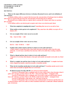 CHAPTER 8: ACIDS & BASES