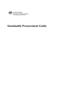 Sustainable Procurement Guide - Department of the Environment