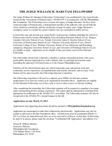 JUDGE MARUTANI FELLOWSHIP