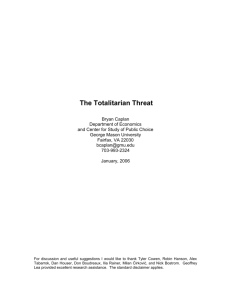 The Totalitarian Threat - George Mason University