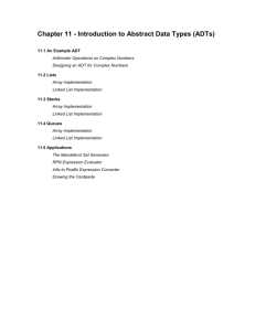 Chapter 11 - Introduction to Abstract Data Types (ADTs)