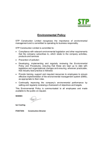 STP Environmental Policy
