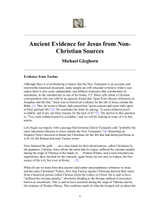 Ancient Evidence for Jesus from Non