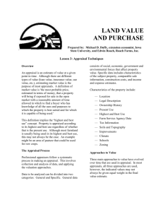 Land Value Trends and Other Considerations