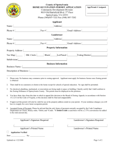 Home Occupation Application - Spotsylvania County, Virginia
