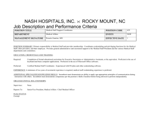 nash hospitals, inc - North Carolina Association Medical Staff Services