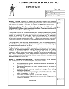 Graduation Requirements - Conewago Valley School District
