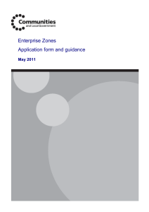 Enterprise Zones: Application form and guidance May 2011