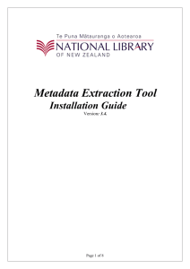 What is the Metadata Extraction Tool