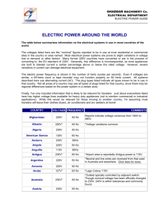 ELECTRIC POWER AROUND THE WORLD