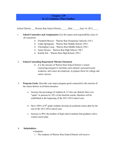 Guidance Plan Sample Outline - Pennsylvania Career Education