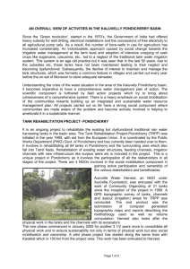 Report on the changes in the quality of ground water in the