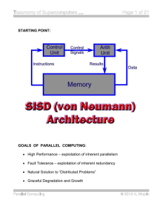 Taxonomy of Supercomputer Architectures