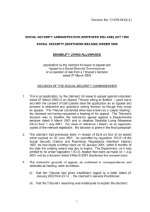 social security administration (northern ireland) act 1992
