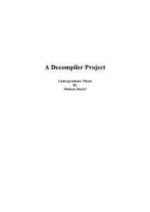 A Decompiler Project