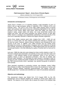 Field Assessment Mission Report for Jimma Zone of Oromia Region
