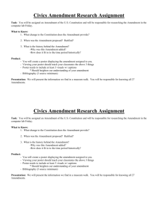 Civics Amendment Research Assignment